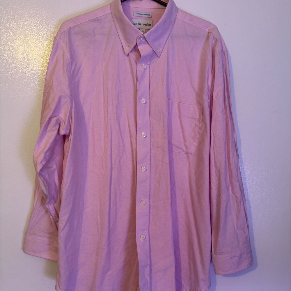 Saddlebred Pink Cotton Dress Shirt Classic Style